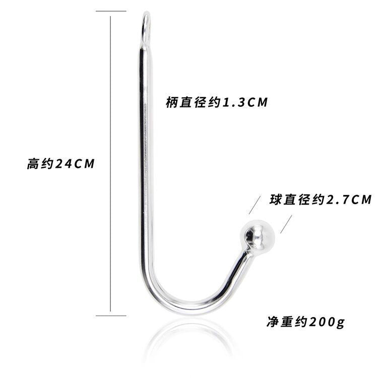 Stainless Steel Anal Hook Adult Toy Metal BDSM Sex Tool for Men Women with Single Ball Design Sensual Play and Beginner Safe Premium Quality