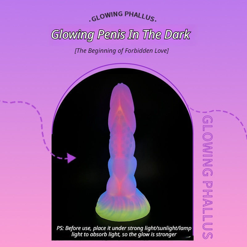 Glow in The Dark Platinum Silicone Dildo for Women Adult Sex Toys Extra Large Realistic Penis Vibrator for G Spot Clitoral Stimulation