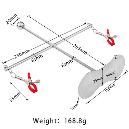 Stainless Steel Nipple Clamps for Women Adjustable Rotating Stretching Adult Toys Sensual BDSM Play