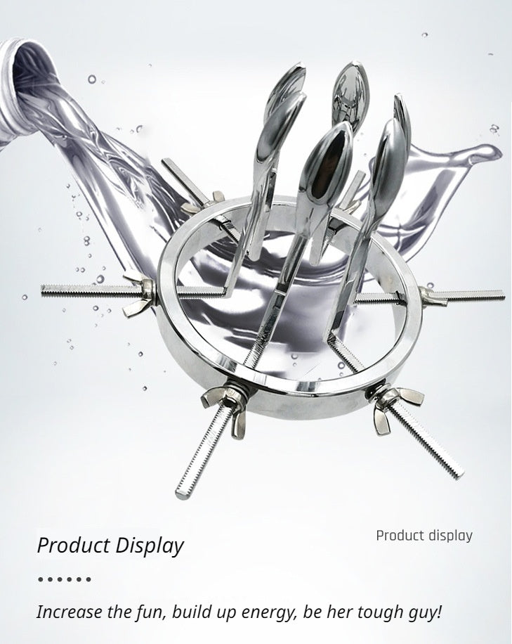 Metal Anal Expander for Men and Women SM Play Advanced Stainless Steel Butt Plug Kit with Vaginal Speculum Adult Sensual Toys