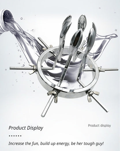 Metal Anal Expander for Men and Women SM Play Advanced Stainless Steel Butt Plug Kit with Vaginal Speculum Adult Sensual Toys