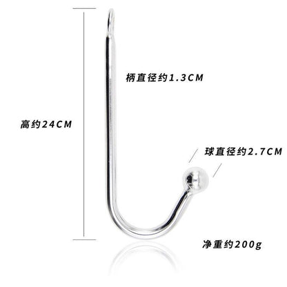 Stainless Steel Anal Hook Adult Toy Metal BDSM Sex Tool for Men Women with Single Ball Design Sensual Play and Beginner Safe Premium Quality