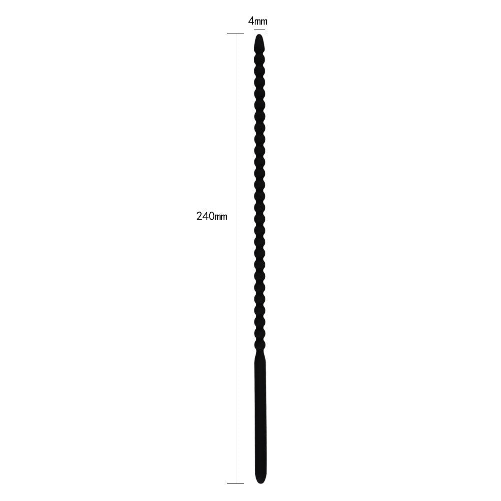 Male Urethral Sounding Kit Long Silicone Metal Penis Plug Stretcher for SM Play and Advanced Sensation