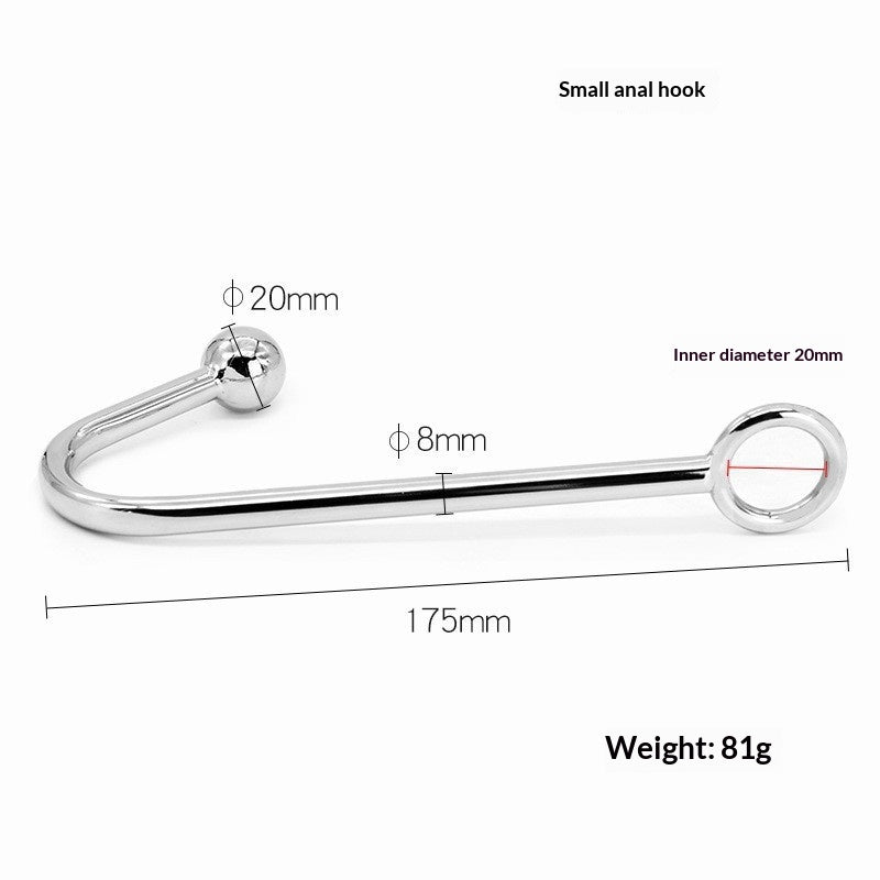 Stainless Steel Anal Hook Adult Toy Metal BDSM Sex Tool for Men Women with Single Ball Design Sensual Play and Beginner Safe Premium Quality