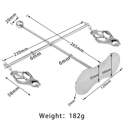 Stainless Steel Nipple Clamps for Women Adjustable Rotating Stretching Adult Toys Sensual BDSM Play
