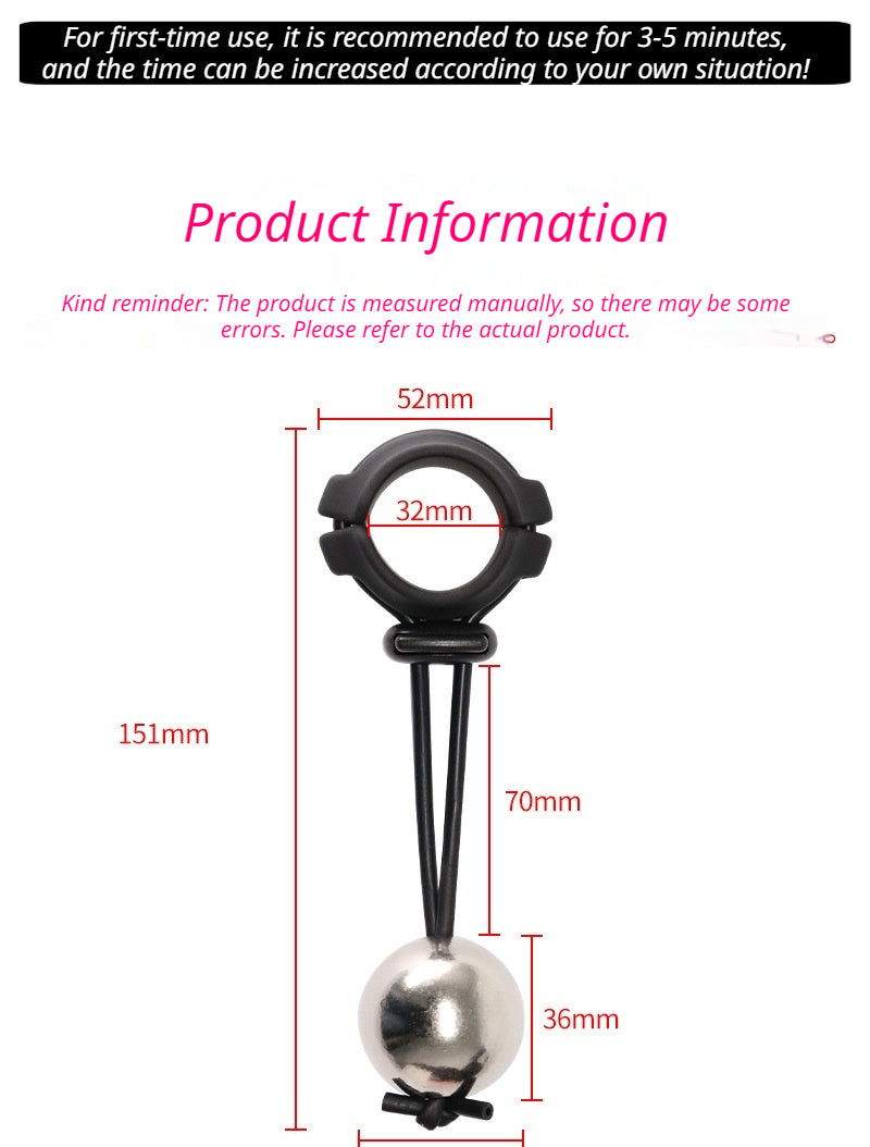 Premium Weighted Penis Ring Men's Cock Ring for Erection Support Endurance Training and Sexual Performance Enhancer Adult Sex Toy for Intimacy