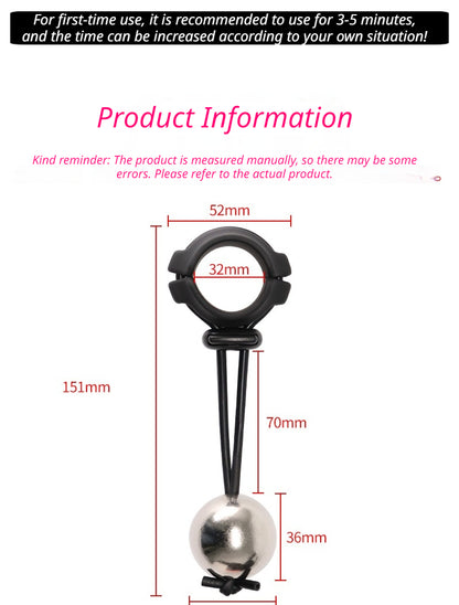 Premium Weighted Penis Ring Men's Cock Ring for Erection Support Endurance Training and Sexual Performance Enhancer Adult Sex Toy for Intimacy