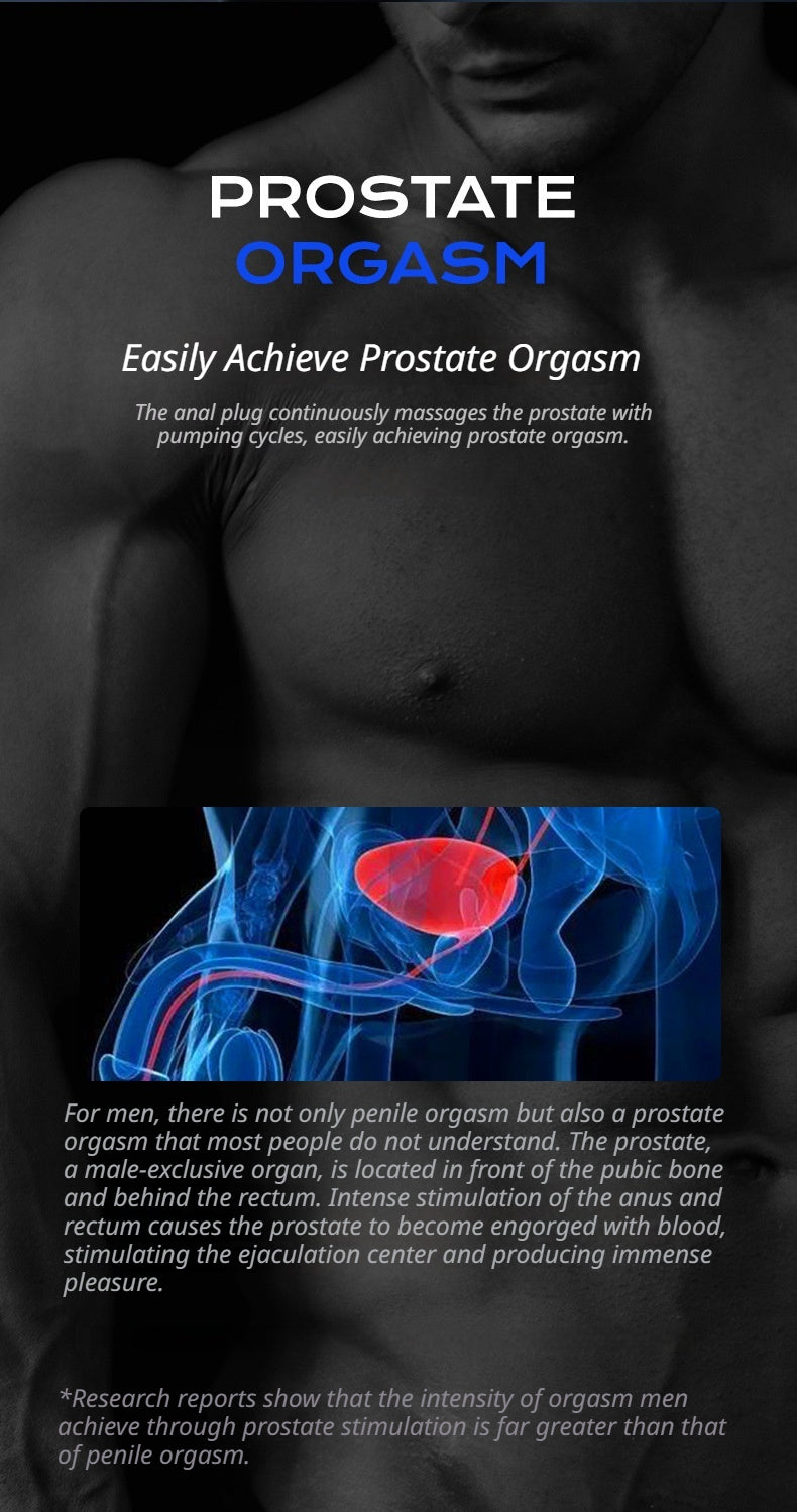 Advanced Anal Sex Toy for Men Rechargeable Waterproof Prostate Stimulator with Remote and Vibration Modes for Powerful Orgasms