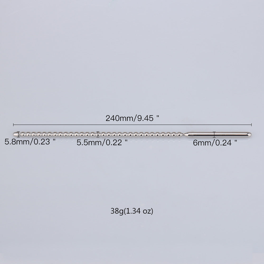 Male Urethral Sounding Kit Long Silicone Metal Penis Plug Stretcher for SM Play and Advanced Sensation