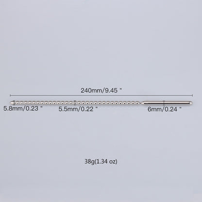 Male Urethral Sounding Kit Long Silicone Metal Penis Plug Stretcher for SM Play and Advanced Sensation