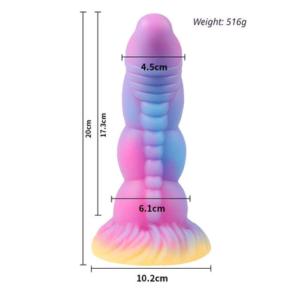 Glow in The Dark Platinum Silicone Dildo for Women Adult Sex Toys Extra Large Realistic Penis Vibrator for G Spot Clitoral Stimulation