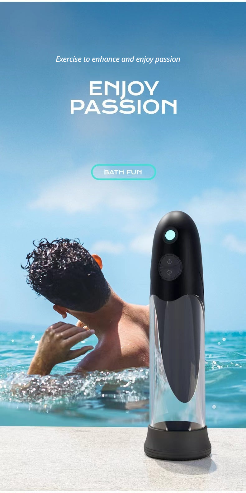 Premium Waterproof Penis Endurance Trainer Male Enhancement Device for Sensitivity Reduction and Extended Pleasure