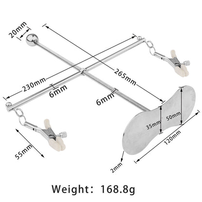 Stainless Steel Nipple Clamps for Women Adjustable Rotating Stretching Adult Toys Sensual BDSM Play