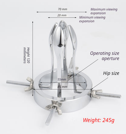 Metal Anal Expander for Men and Women SM Play Advanced Stainless Steel Butt Plug Kit with Vaginal Speculum Adult Sensual Toys