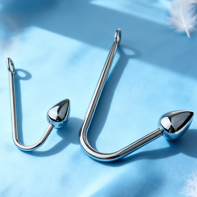 Premium Anal Hook Kit Stainless Steel Detachable Anal Hook with 3 Replaceable Hook Sizes for BDSM Sensation Play and Beginner Exploration