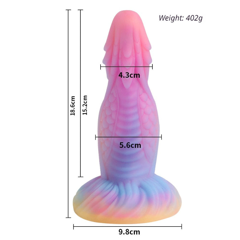 Glow in The Dark Platinum Silicone Dildo for Women Adult Sex Toys Extra Large Realistic Penis Vibrator for G Spot Clitoral Stimulation