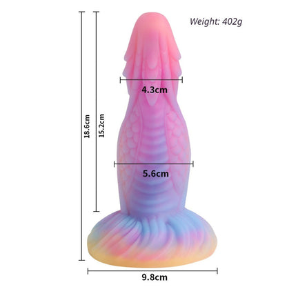 Glow in The Dark Platinum Silicone Dildo for Women Adult Sex Toys Extra Large Realistic Penis Vibrator for G Spot Clitoral Stimulation