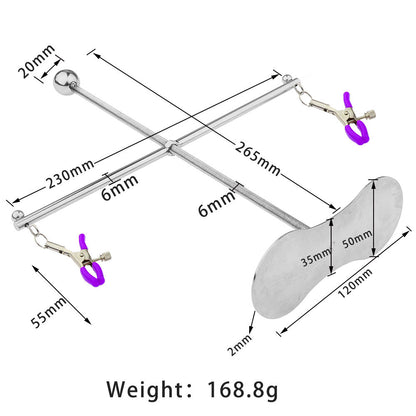 Stainless Steel Nipple Clamps for Women Adjustable Rotating Stretching Adult Toys Sensual BDSM Play