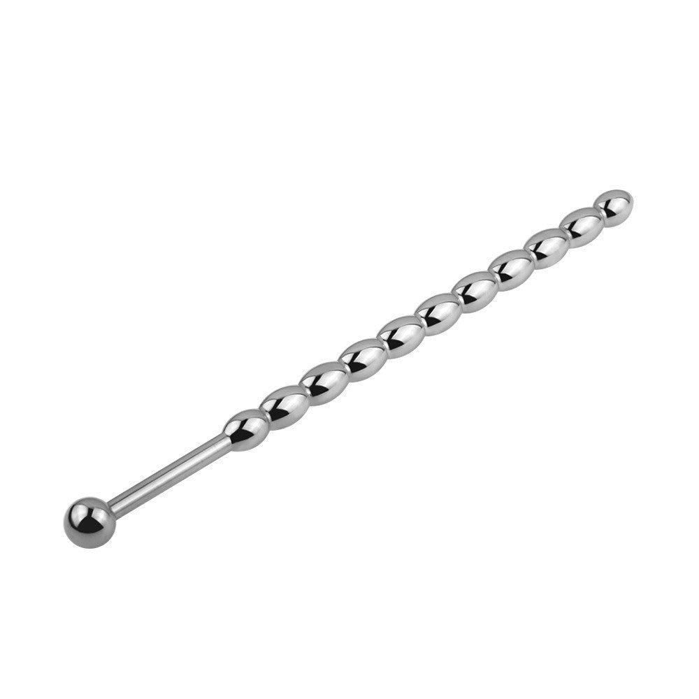 Stainless Steel Urethral Sounding Plug with Gourd Beads Metal Urethral Dilator for Men Advanced Masturbation Expansion Kit 903