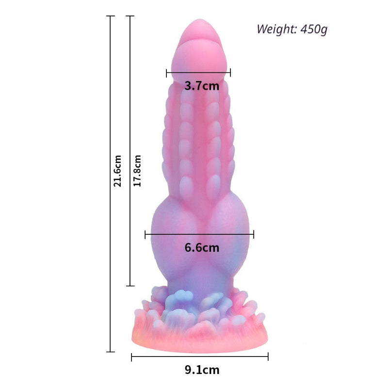 Glow in The Dark Platinum Silicone Dildo for Women Adult Sex Toys Extra Large Realistic Penis Vibrator for G Spot Clitoral Stimulation