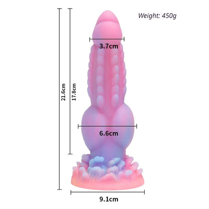 Glow in The Dark Platinum Silicone Dildo for Women Adult Sex Toys Extra Large Realistic Penis Vibrator for G Spot Clitoral Stimulation