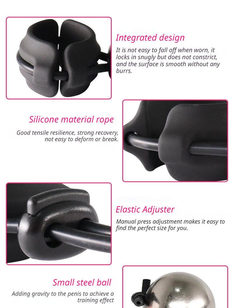 Premium Weighted Penis Ring Men's Cock Ring for Erection Support Endurance Training and Sexual Performance Enhancer Adult Sex Toy for Intimacy