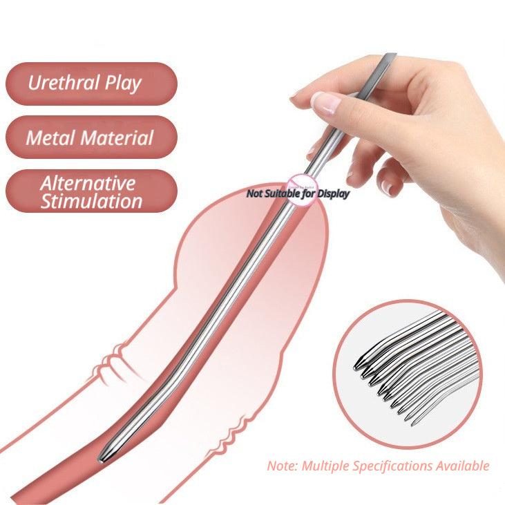 Premium 304 Stainless Steel Urethral Sounding Rod Metal Penis Plug Dilator for Men Adult Sensual Play Stretching Expansion and Masturbation Enhancement