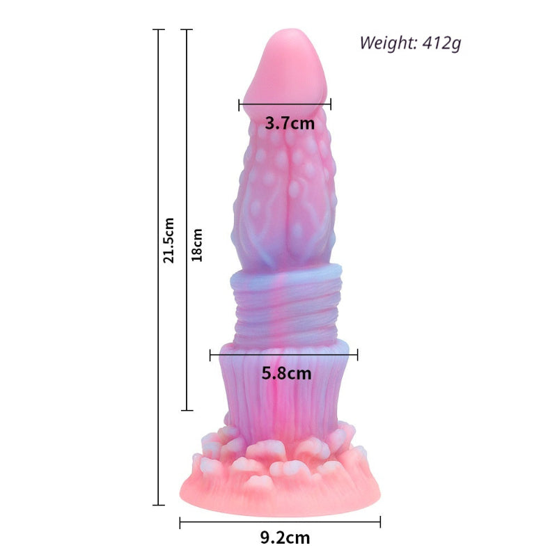 Glow in The Dark Platinum Silicone Dildo for Women Adult Sex Toys Extra Large Realistic Penis Vibrator for G Spot Clitoral Stimulation