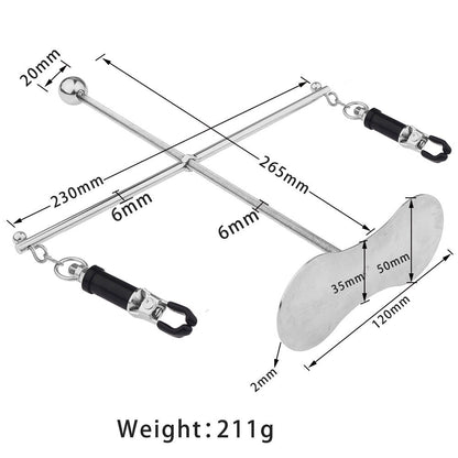 Stainless Steel Nipple Clamps for Women Adjustable Rotating Stretching Adult Toys Sensual BDSM Play