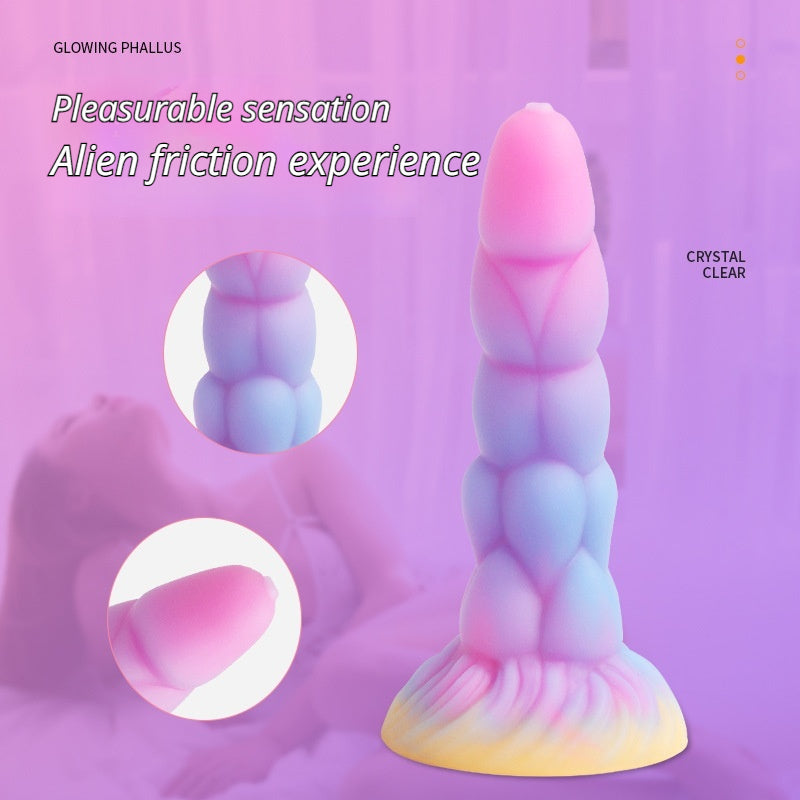 Glow in The Dark Platinum Silicone Dildo for Women Adult Sex Toys Extra Large Realistic Penis Vibrator for G Spot Clitoral Stimulation