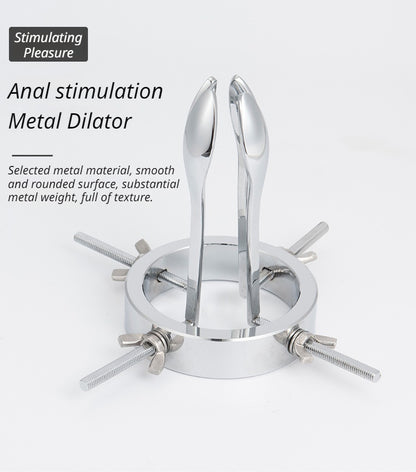 Metal Anal Expander for Men and Women SM Play Advanced Stainless Steel Butt Plug Kit with Vaginal Speculum Adult Sensual Toys