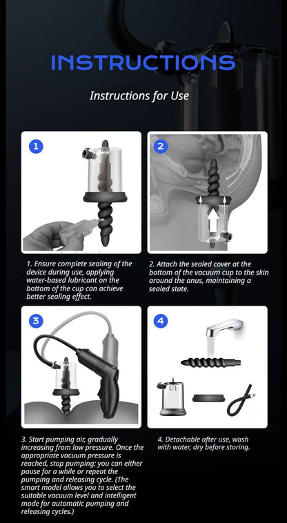 Advanced Anal Sex Toy for Men Rechargeable Waterproof Prostate Stimulator with Remote and Vibration Modes for Powerful Orgasms