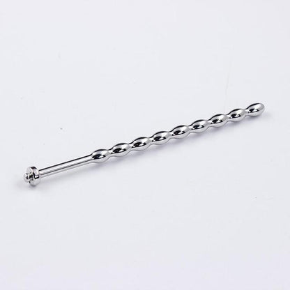 Stainless Steel Urethral Sounding Plug with Gourd Beads Metal Urethral Dilator for Men Advanced Masturbation Expansion Kit 903