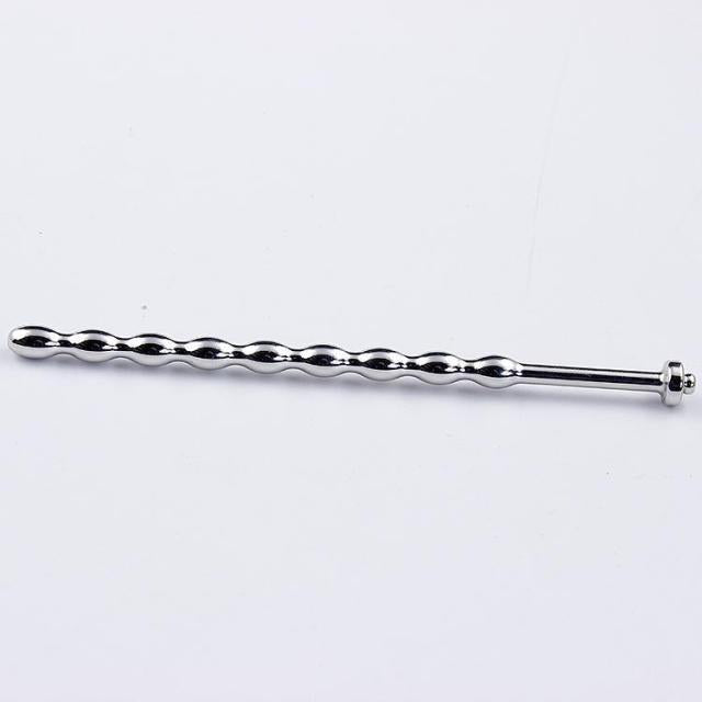Stainless Steel Urethral Sounding Plug with Gourd Beads Metal Urethral Dilator for Men Advanced Masturbation Expansion Kit 903