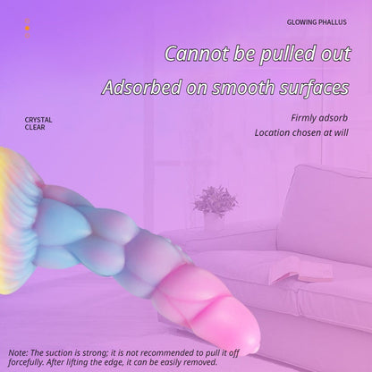 Glow in The Dark Platinum Silicone Dildo for Women Adult Sex Toys Extra Large Realistic Penis Vibrator for G Spot Clitoral Stimulation