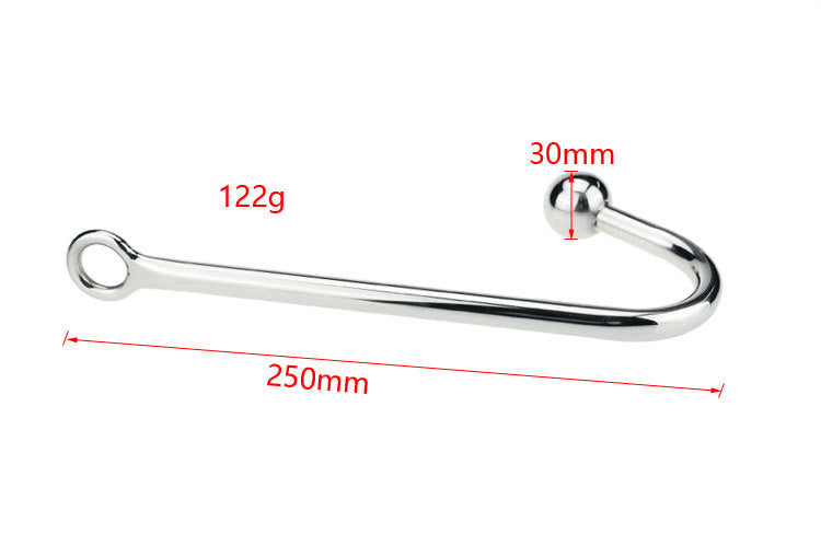 Stainless Steel Anal Hook Adult Toy Metal BDSM Sex Tool for Men Women with Single Ball Design Sensual Play and Beginner Safe Premium Quality