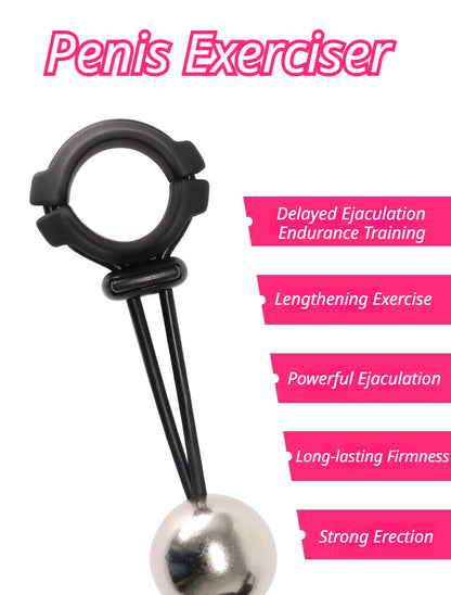 Premium Weighted Penis Ring Men's Cock Ring for Erection Support Endurance Training and Sexual Performance Enhancer Adult Sex Toy for Intimacy