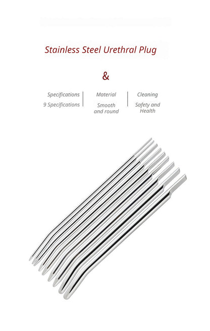 Premium 304 Stainless Steel Urethral Sounding Rod Metal Penis Plug Dilator for Men Adult Sensual Play Stretching Expansion and Masturbation Enhancement