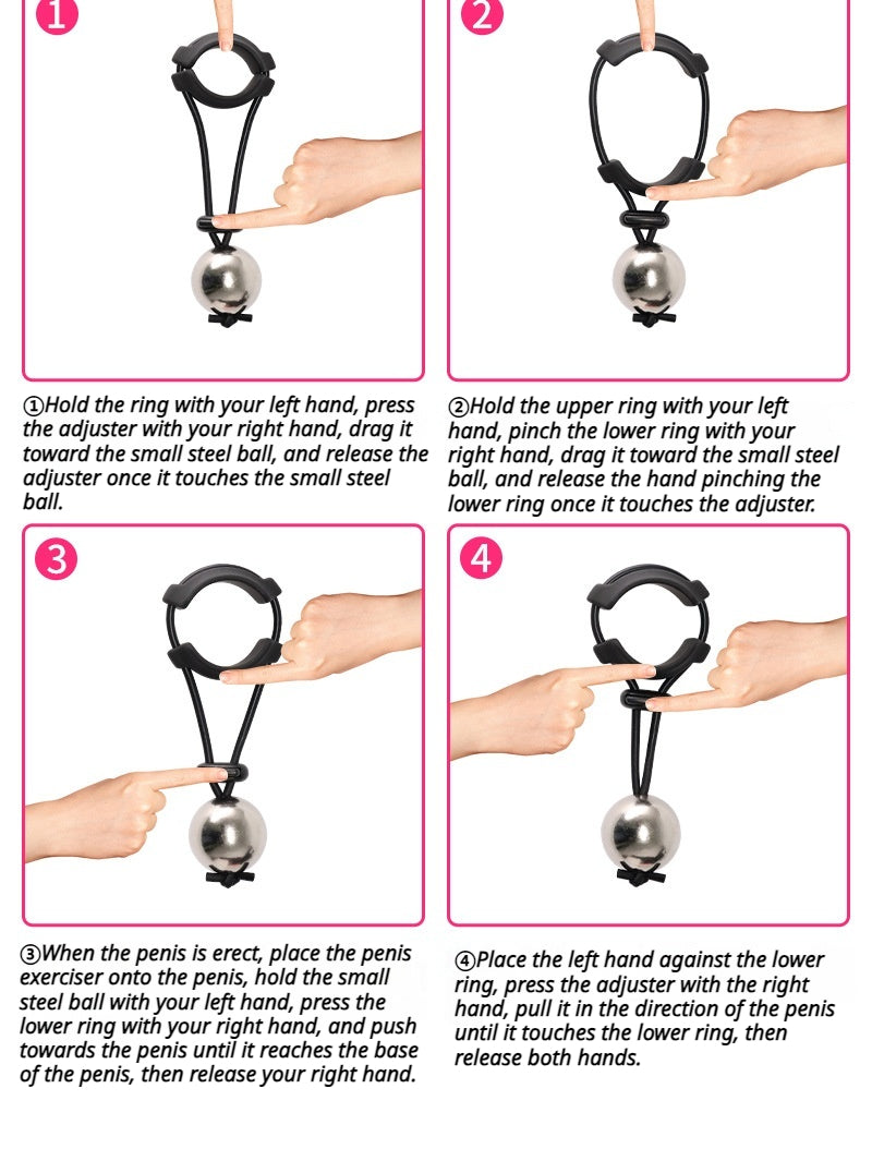 Premium Weighted Penis Ring Men's Cock Ring for Erection Support Endurance Training and Sexual Performance Enhancer Adult Sex Toy for Intimacy