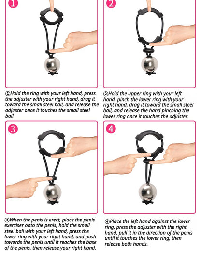 Premium Weighted Penis Ring Men's Cock Ring for Erection Support Endurance Training and Sexual Performance Enhancer Adult Sex Toy for Intimacy