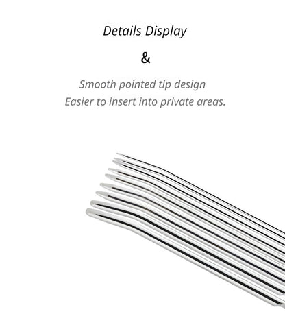 Premium 304 Stainless Steel Urethral Sounding Rod Metal Penis Plug Dilator for Men Adult Sensual Play Stretching Expansion and Masturbation Enhancement