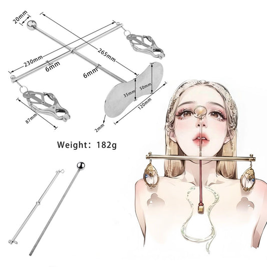 Stainless Steel Nipple Clamps for Women Adjustable Rotating Stretching Adult Toys Sensual BDSM Play