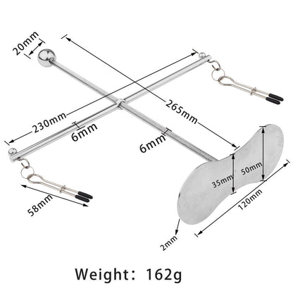 Stainless Steel Nipple Clamps for Women Adjustable Rotating Stretching Adult Toys Sensual BDSM Play