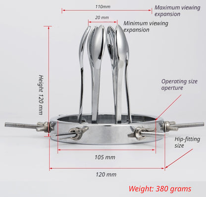 Metal Anal Expander for Men and Women SM Play Advanced Stainless Steel Butt Plug Kit with Vaginal Speculum Adult Sensual Toys
