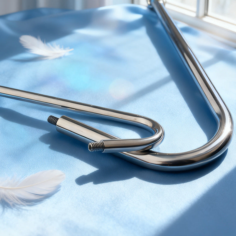 Premium Anal Hook Kit Stainless Steel Detachable Anal Hook with 3 Replaceable Hook Sizes for BDSM Sensation Play and Beginner Exploration